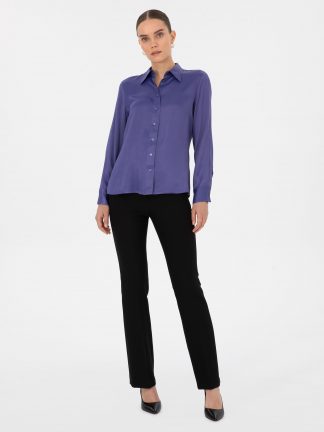 شلوار پارچه ای زنانه مشکی پیرکاردین