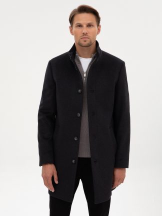 پالتو مردانه خاکستری تیره پیرکاردین