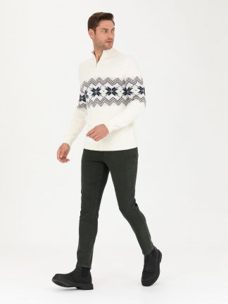 شلوار جین اسلیم فیت مردانه سبز پیرکاردین