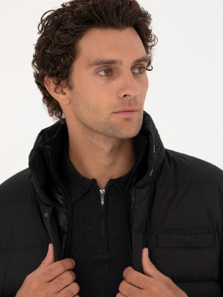 کاپشن مردانه مشکی کاشارل