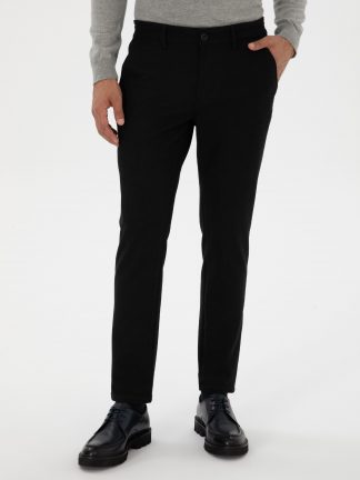 شلوار کتان مردانه سرمه ای پیرکاردین