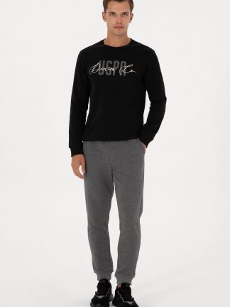 شلوار راحتی مردانه خاکستری تیره یو اس پولو