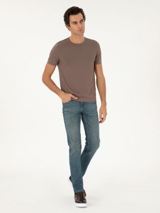 شلوار جین اسلیم فیت مردانه نیلی کاشارل