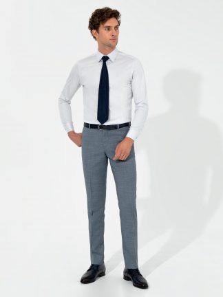 شلوار پارچه ای مردانه آبی لاجوردی روشن کاشارل