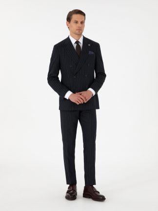 کت و شلوار مردانه سرمه ای پیرکاردین