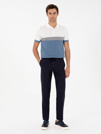 شلوار پارچه ای مردانه سرمه ای کاشارل