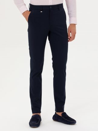 شلوار کتان مردانه سرمه ای کاشارل