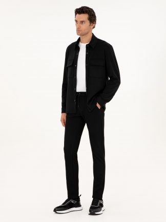 شلوار کتان مردانه مشکی کاشارل