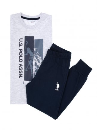 لباس راحتی پسرانه خاکی ملانژ یو اس پولو