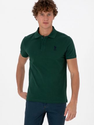 پولوشرت مردانه سبز تیره یو اس پولو