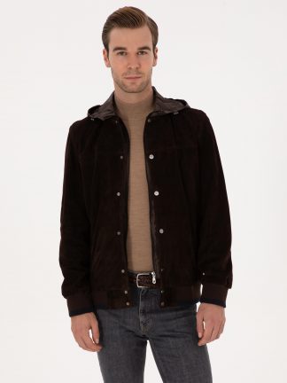 کاپشن مردانه قهوه ای تیره کاشارل