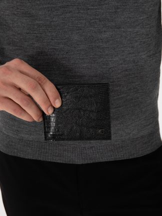 کیف پول و کارت مردانه مشکی کاشارل