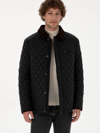 کاپشن مردانه مشکی یو اس پولو