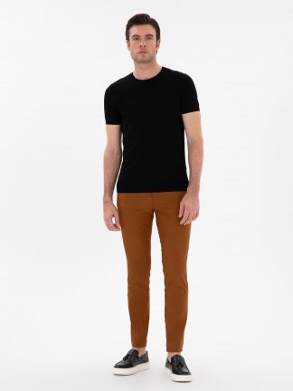 شلوار کتان مردانه قهوه ای روشن کاشارل