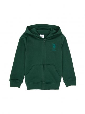 هودی پسرانه سبز تیره یو اس پولو