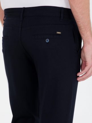 شلوار کتان مردانه سرمه ای پیرکاردین