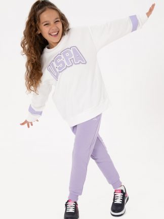 لباس راحتی دخترانه سفید یو اس پولو