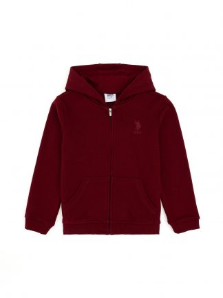 هودی پسرانه زرشکی یو اس پولو