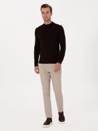 شلوار کتان مردانه طوسی کاشارل