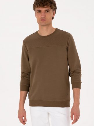 سویشرت مردانه خاکی روشن یو اس پولو