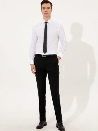 شلوار پارچه ای مردانه مشکی کاشارل