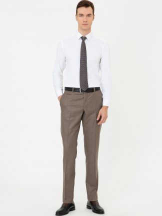 شلوار پارچه ای مردانه شتری کاشارل