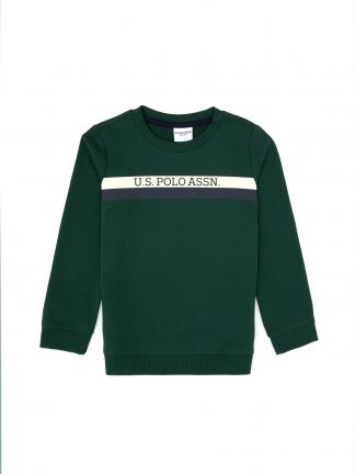 سویشرت پسرانه سبز تیره یو اس پولو