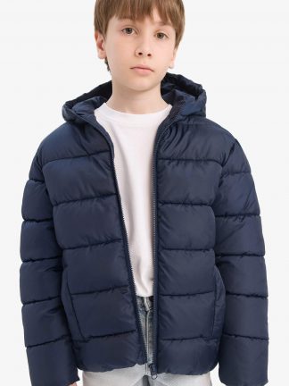 کاپشن پسرانه سرمه ای دفکتو