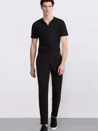 شلوار پارچه ای مردانه مشکی دفکتو