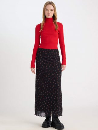 تی‌شرت آستین بلند زنانه قرمز دفکتو