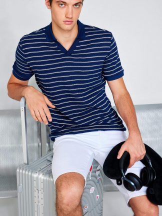 پولوشرت مردانه سرمه ای دفکتو