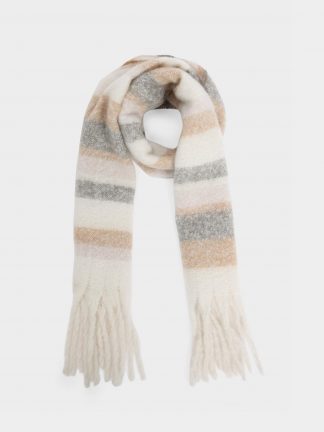 شال بافت زنانه قهوه ای تیره دفکتو