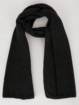 شال بافت زنانه خاکستری تیره دفکتو