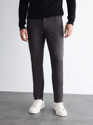 شلوار کتان مردانه خاکستری تیره دفکتو