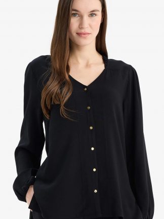 شومیز زنانه مشکی دفکتو