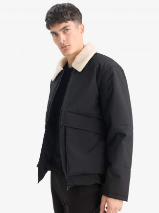 کاپشن مردانه مشکی دفکتو