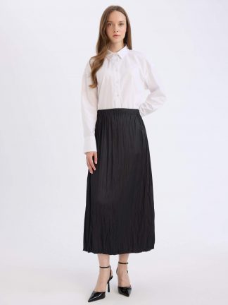 دامن ماکسی زنانه مشکی دفکتو