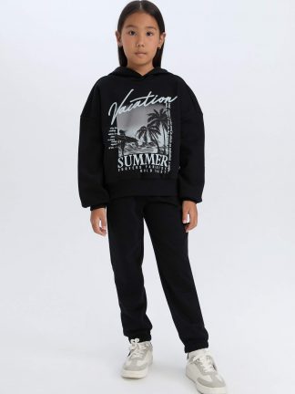 لباس راحتی دخترانه مشکی دفکتو