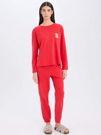 لباس راحتی زنانه قرمز دفکتو