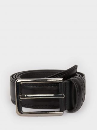 کمربند مردانه مشکی دفکتو