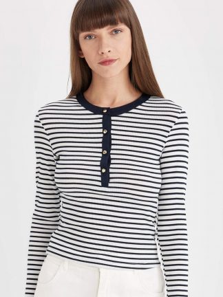 تی‌شرت آستین بلند زنانه دفکتو