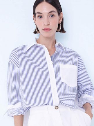 شومیز زنانه آبی دفکتو