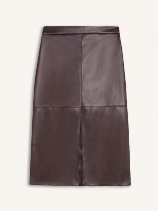 دامن میدی زنانه زرشکی دفکتو