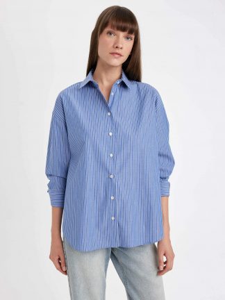 شومیز زنانه آبی دفکتو