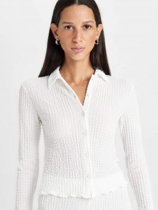 پولوشرت زنانه بژ دفکتو