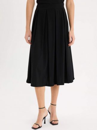 دامن میدی زنانه مشکی دفکتو