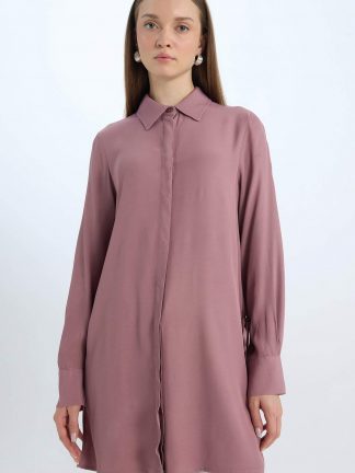 شومیز زنانه زرشکی دفکتو