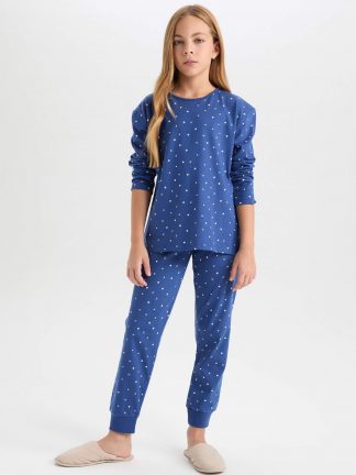 لباس راحتی دخترانه نیلی دفکتو