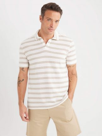 پولوشرت مردانه بژ دفکتو