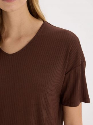 لباس خواب و راحتی زنانه قهوه ای دفکتو